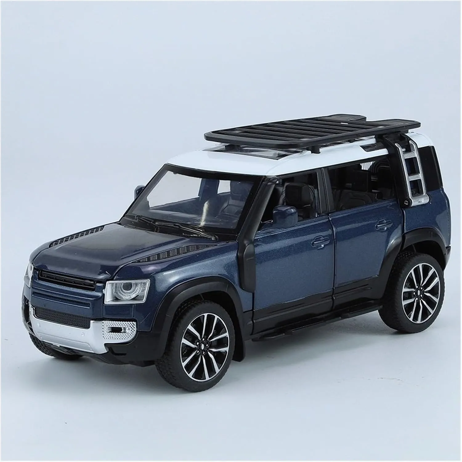 Alloy Car Model Diecast Metal Model 1:32 for Land Rover Defender for Desktop Decoration(Blue)