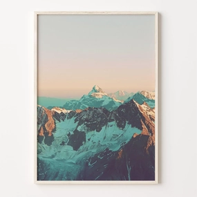 Alpine Landscape Poster Print - Colorful Wall Art, Boho Decor Photography, Alpine Scenery Photo for Home Decoration