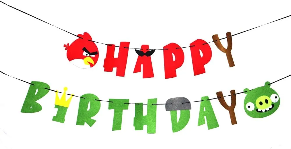 Angry Birds Birthday Banner Angry Birds Game Theme Birthday Decoration Party Supplies