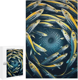 Animal Jigsaw Puzzles, Beautiful Fishes Themed Puzzles for Adults - 1000 Pieces Jigsaw Puzzles, Educational Games Gift for Elders Family and Friends