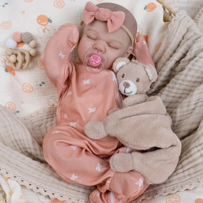 Aori Weighted Reborn Baby Doll - 20 Inch Realistic Lifelike Newborn Girl with Clothing, Soft Body Doll for Girls Age 3 , Best Gift for Christmas/Birthday/Baby Shower