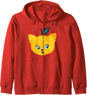 Apple cat Zip Hoodie
