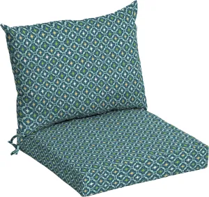 Arden Outdoor Dining Chair Cushion, 21 x 21, Rain-Proof, Fade Resistant 21 x 21, Alana Tile