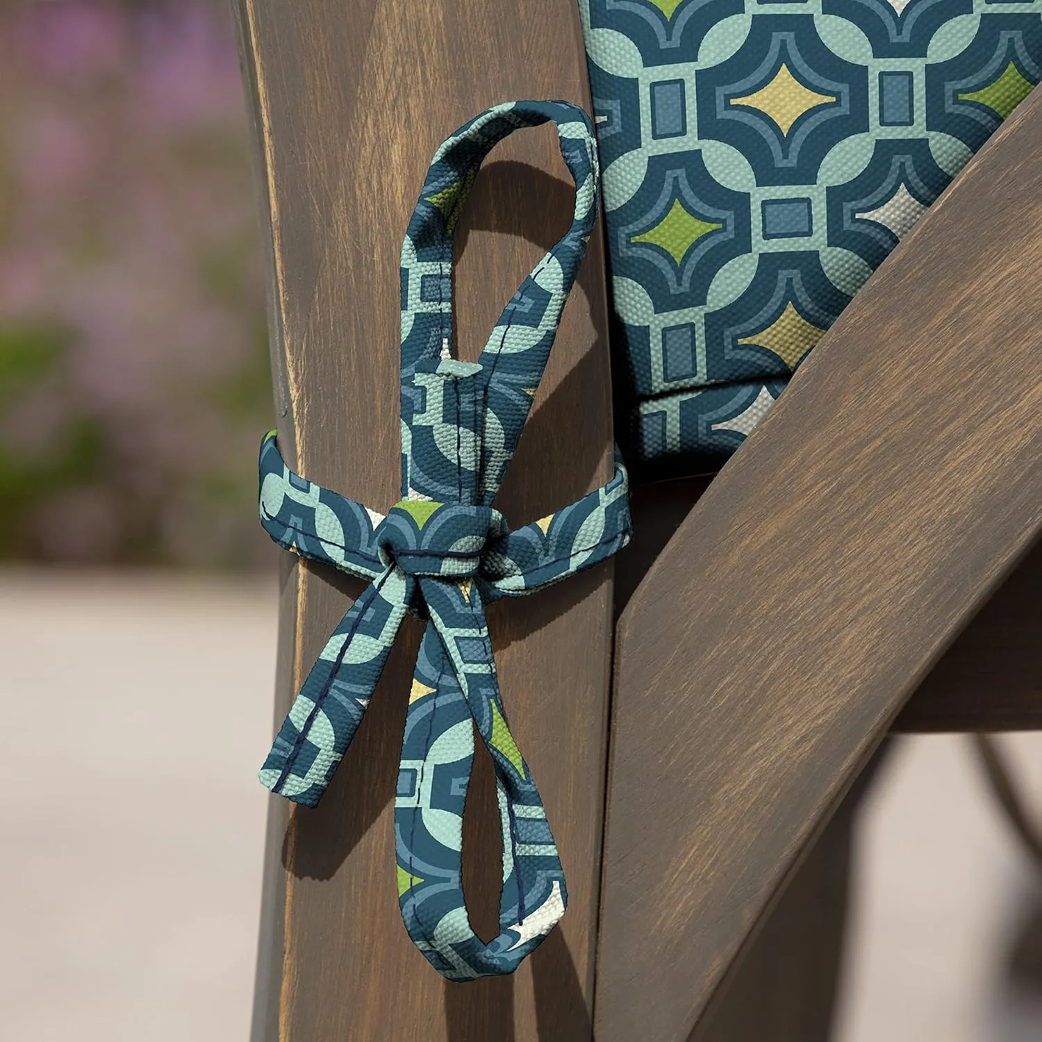 Arden Outdoor Dining Chair Cushion, 21 x 21, Rain-Proof, Fade Resistant 21 x 21, Alana Tile