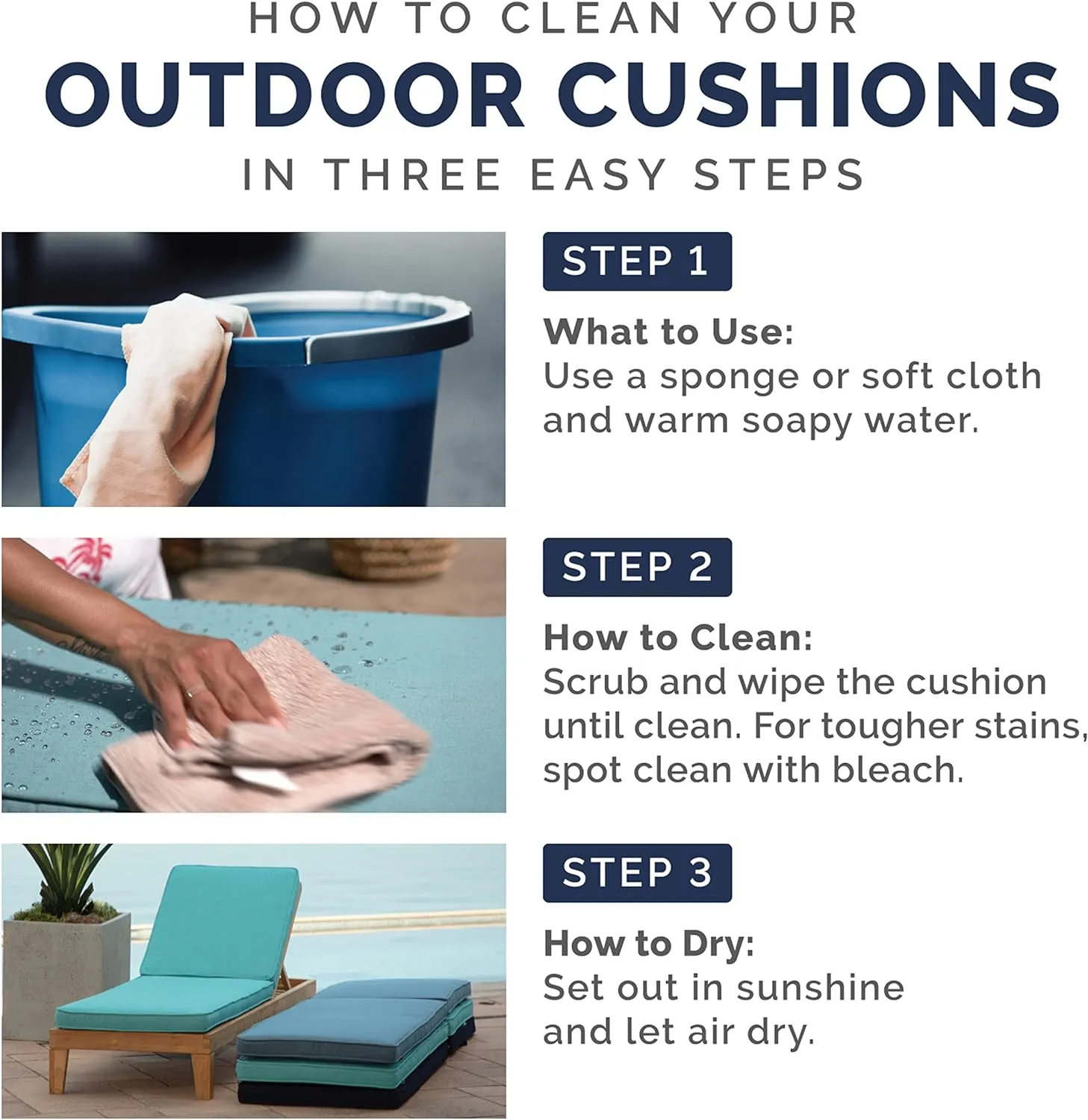 Arden Outdoor Loveseat Cushion Set, 48 x 24, Water Repellent, Fade Resistant, Cushion Set for Couch, Bench, and Swing 48 x 24, Black Global Stripe