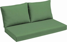 Arden Outdoor Loveseat Cushion Set, 48 x 24, Water Repellent, Fade Resistant, Cushion Set for Couch, Bench, and Swing 48 x 24, Moss Green Leala