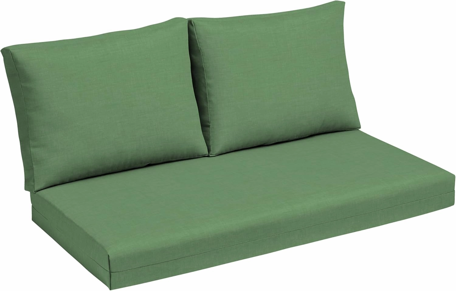 Arden Outdoor Loveseat Cushion Set, 48 x 24, Water Repellent, Fade Resistant, Cushion Set for Couch, Bench, and Swing 48 x 24, Moss Green Leala