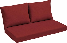 Arden Outdoor Loveseat Cushion Set, 48 x 24, Water Repellent, Fade Resistant, Cushion Set for Couch, Bench, and Swing 48 x 24, Ruby Red Leala