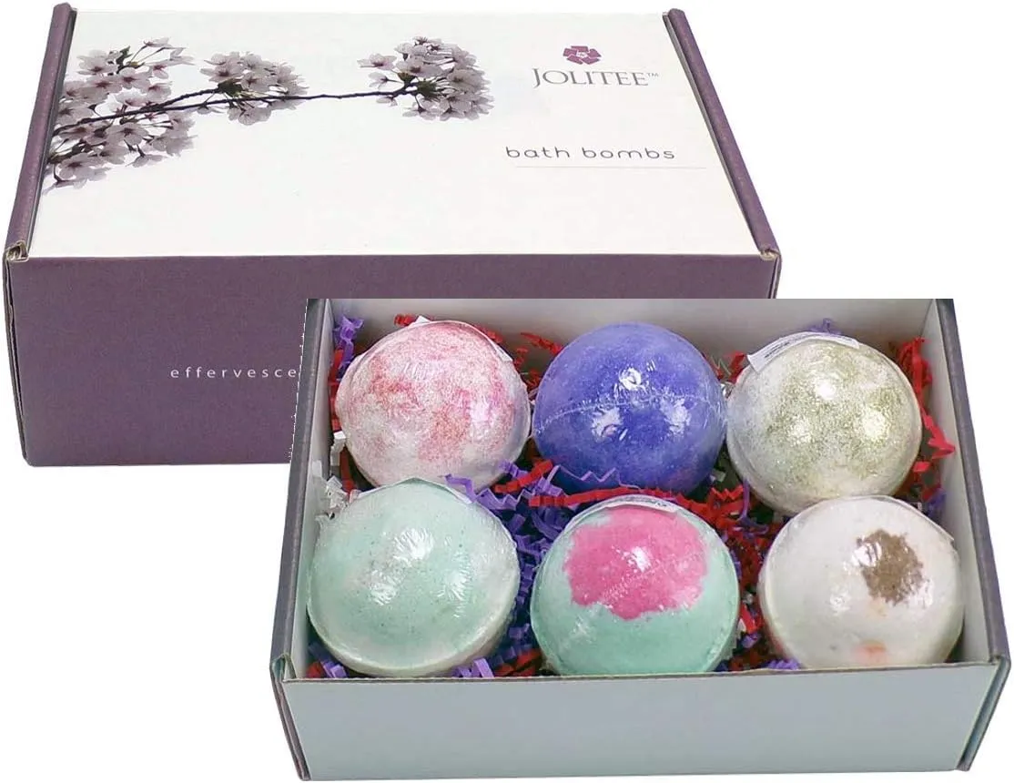 Aromatherapy Bath Bombs for Women Gift Set - 6 Large with Organic Shea Butter Bathbombs Made in USA, Bath Salts for Women Relaxing Gifts for Women, Bath Bomb Kit for Her with Essential Oils
