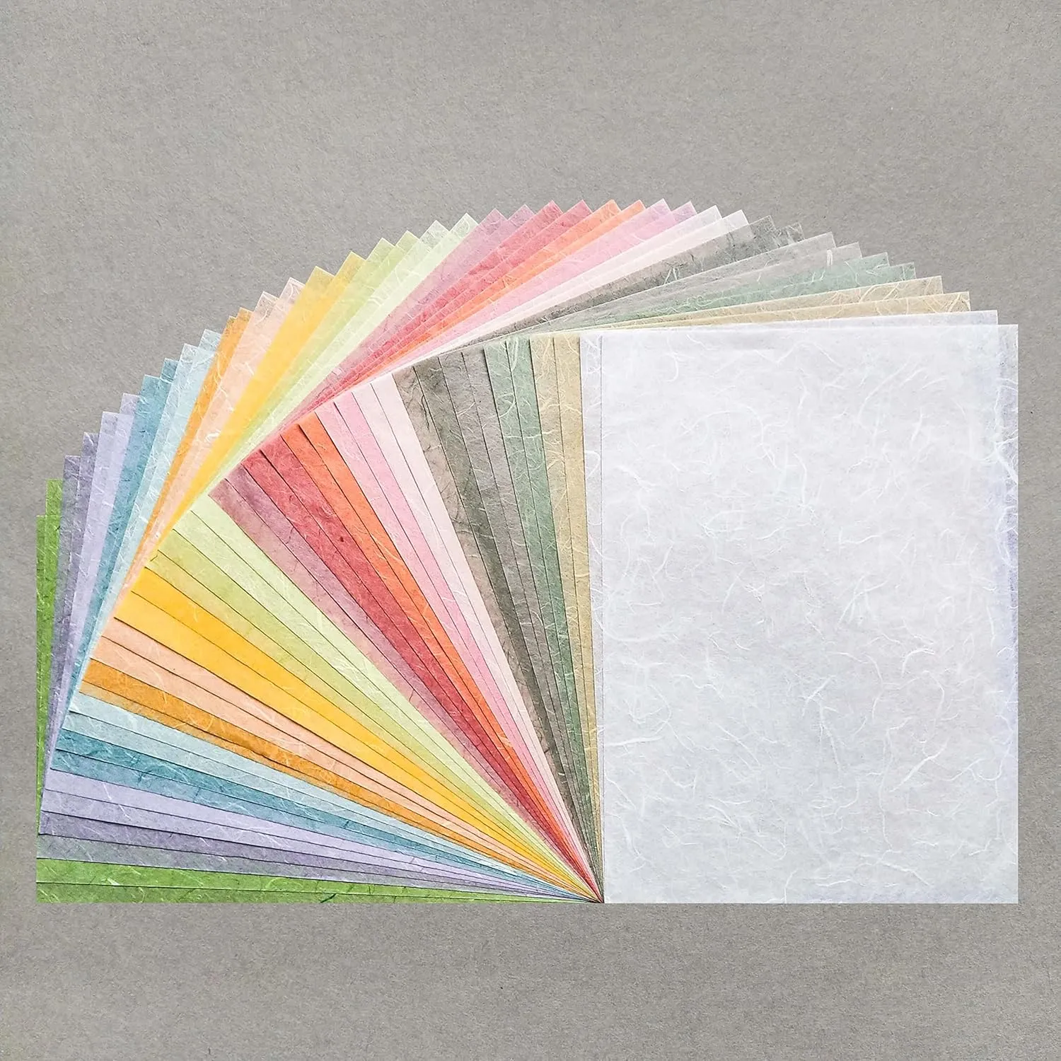 Assorted A4 Pastel-tone Mulberry Paper Set (40 Sheets) | Premium Decorative Paper for Scrapbooking, Card Making, Collage, Mixed Media Crafts, and DIY Projects