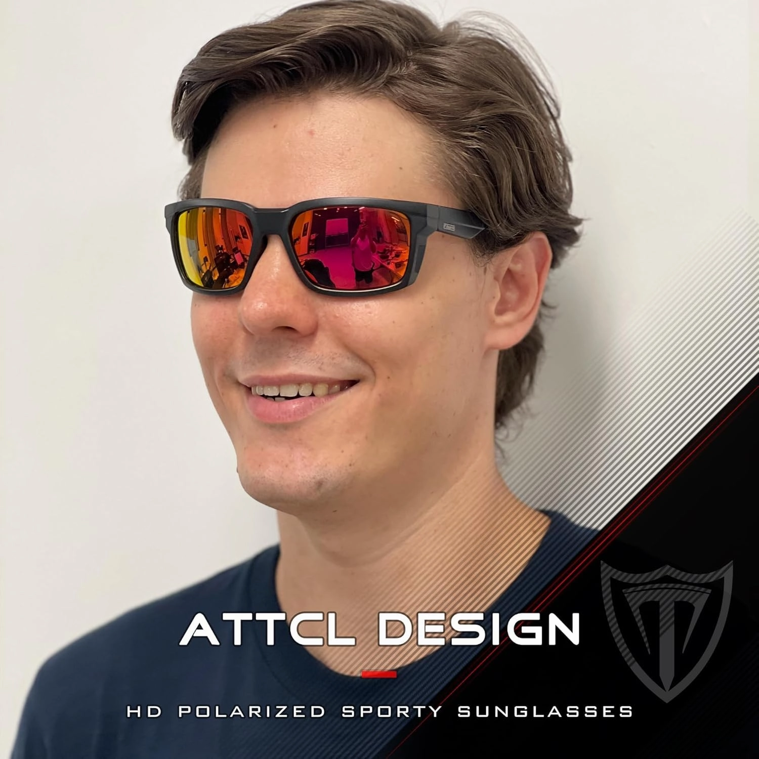 ATTCL Men's Polarized Sport Sunglasses with UV400 Protection for Driving, Fishing, and Outdoor Activities