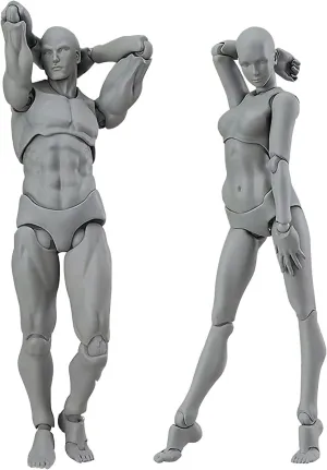 AXITWXIT Manikin Figure Drawing Supplies Drawing Tools, Mannequin for Artists Drawing Figures Model for Sketching, Painting, Artists Male Female Set(Grey)