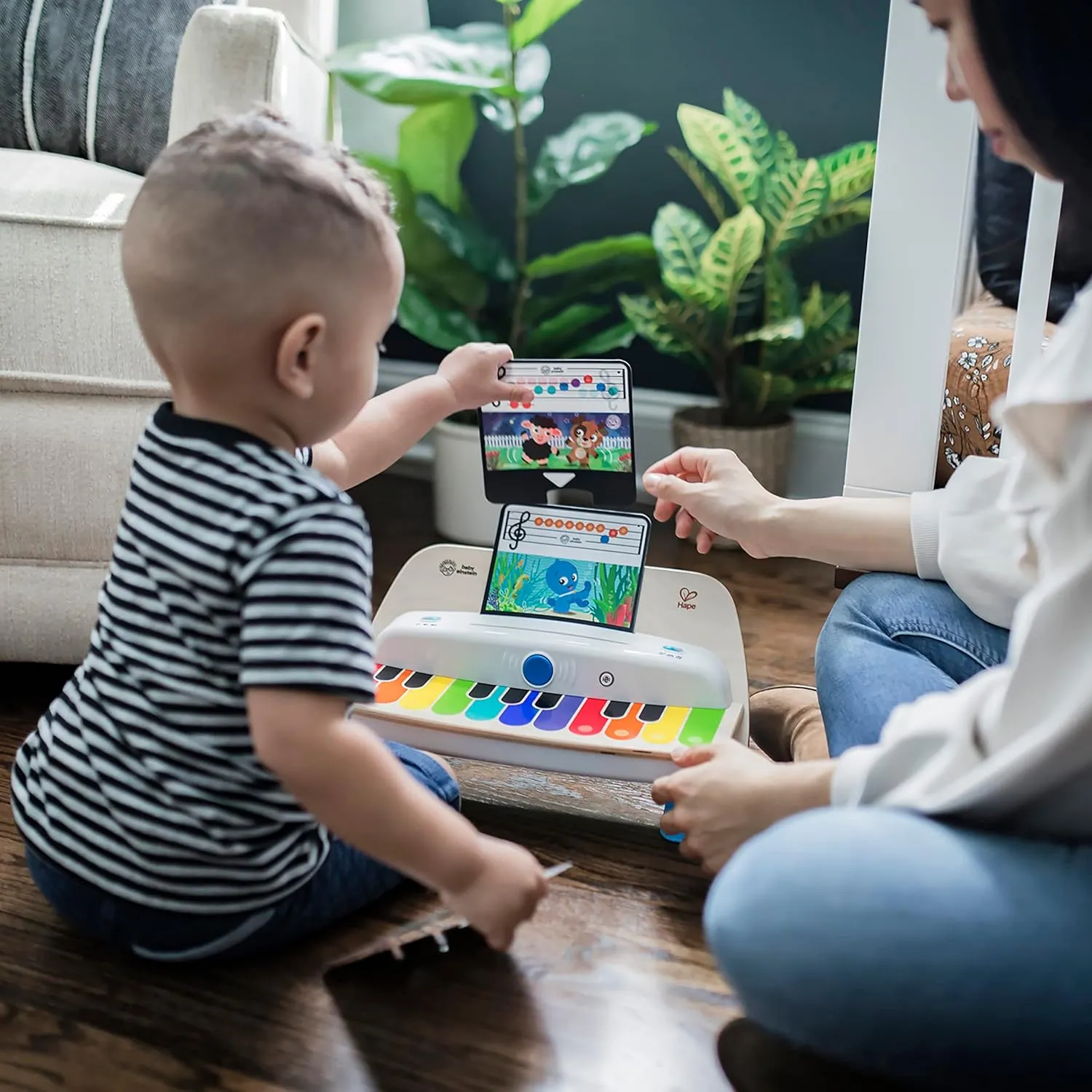 Baby Einstein Together in Tune Piano​ Safe Wireless Wooden Musical Toddler Toy, Magic Touch Collection, Age 12 Months 