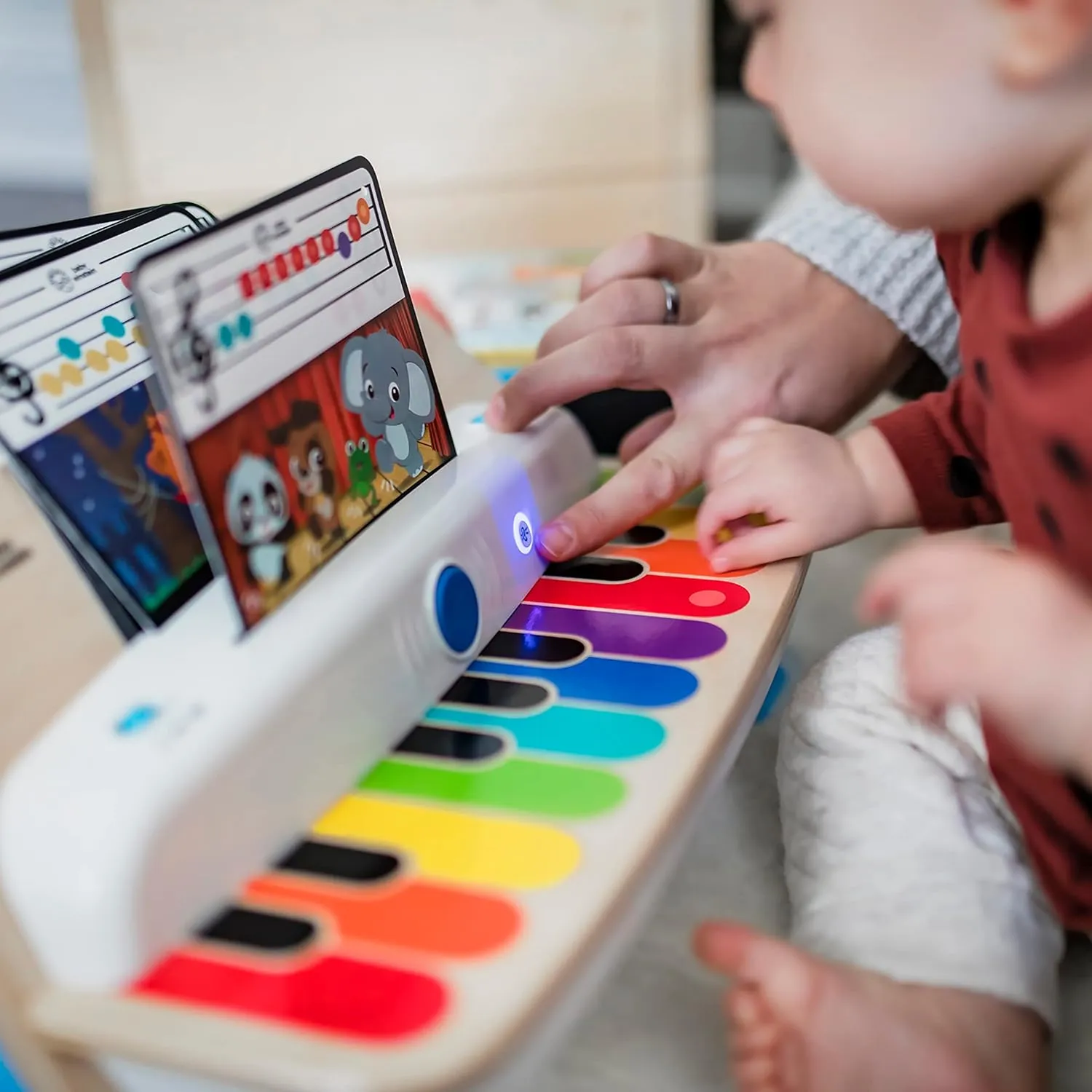 Baby Einstein Together in Tune Piano​ Safe Wireless Wooden Musical Toddler Toy, Magic Touch Collection, Age 12 Months 