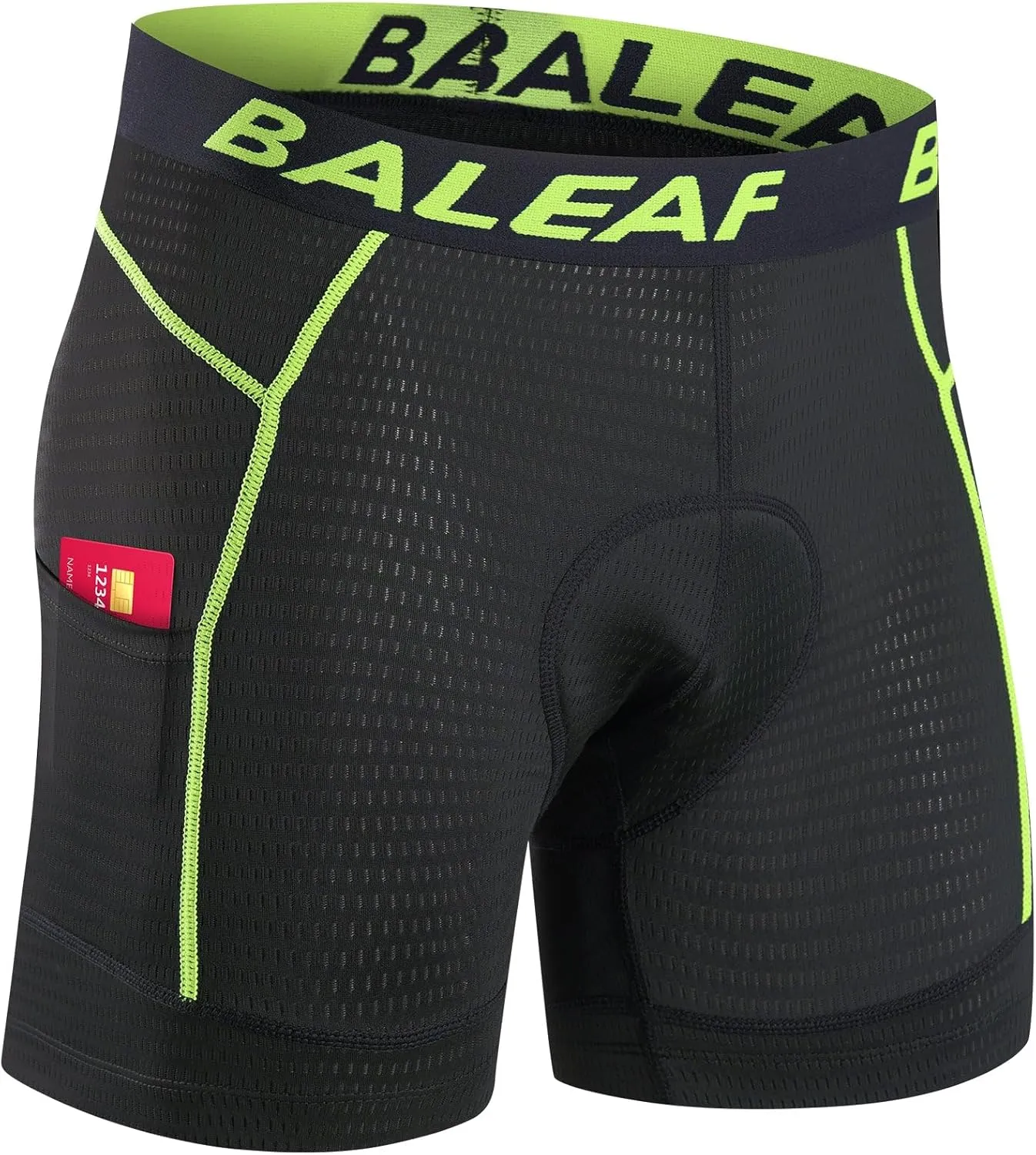 baleaf Men's Cycling Underwear 4D Padded Bike Shorts Pocket Mountain Bike Liner Bicycle Gear