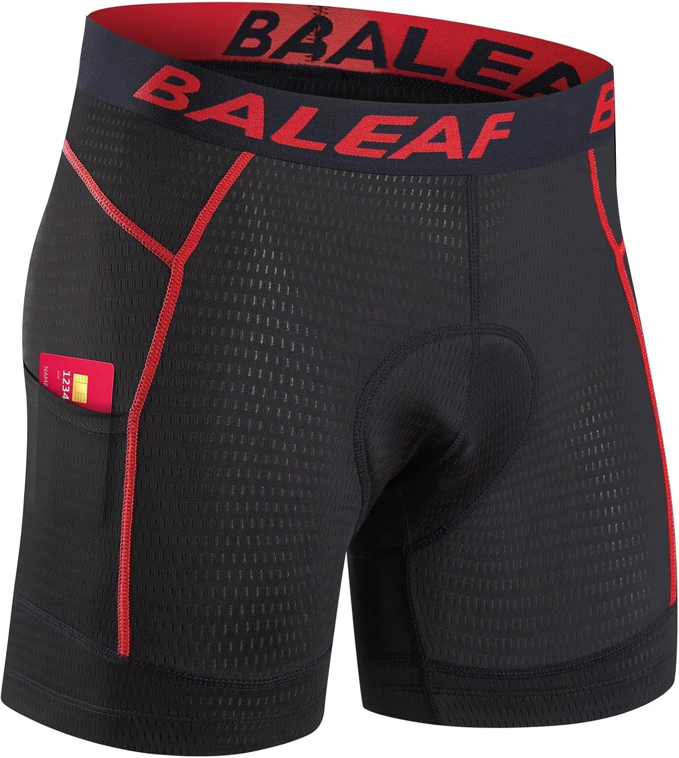 baleaf Men's Cycling Underwear 4D Padded Bike Shorts Pocket Mountain Bike Liner Bicycle Gear