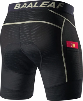 baleaf Men's Cycling Underwear 4D Padded Bike Shorts Pocket Mountain Bike Liner Bicycle Gear