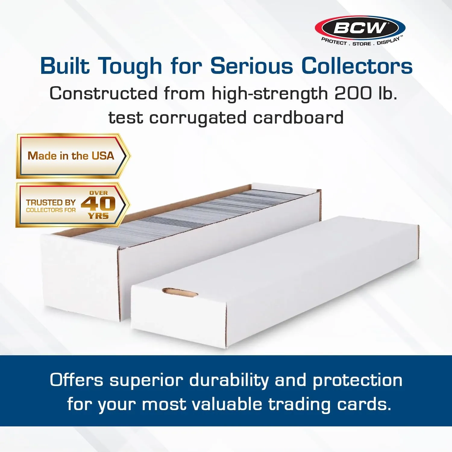 BCW 800ct 2-Piece Storage Boxes - 10 Pack | Cardboard Organizer for Sports, MTG, and Pokémon Card