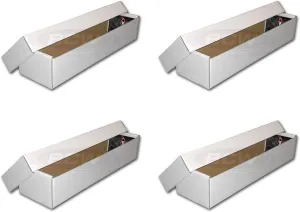 BCW 800ct 2-Piece Storage Boxes - 4 Pack | Cardboard Organizer for Sports, MTG, and Pokémon Card