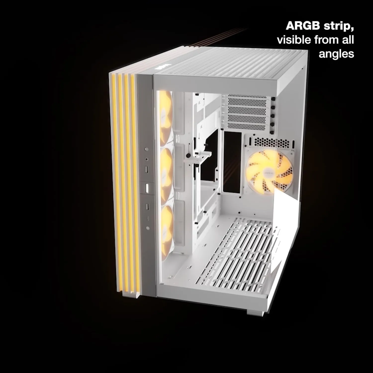 be quiet! Light Base 600 DX Black PC Case | Fully Windowed Front and Side Panel | Dual Chamber | ARGB LED Strip | Inverted and Horizontal Layout Customizable | BGW65