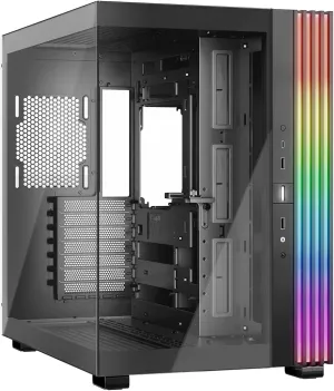 be quiet! Light Base 600 DX Black PC Case | Fully Windowed Front and Side Panel | Dual Chamber | ARGB LED Strip | Inverted and Horizontal Layout Customizable | BGW65