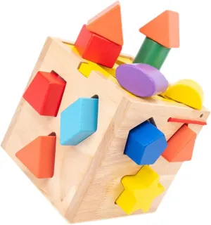 BESPORTBLE 1 Set Portable Shape Matching Blocks Intelligence Box Plaything for Enhances Hand Eye Coordination Observation Skills Convenient Storage Box for Early Education