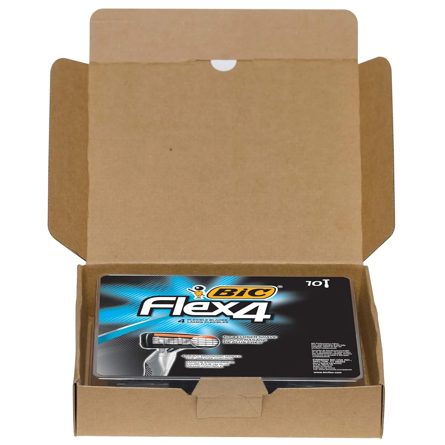 BIC Flex 4 Sensitive Disposable Razors For Men, For a Smooth, Ultra-Close and Comfortable Summer Shave, 10 Piece Disposable Razor Set