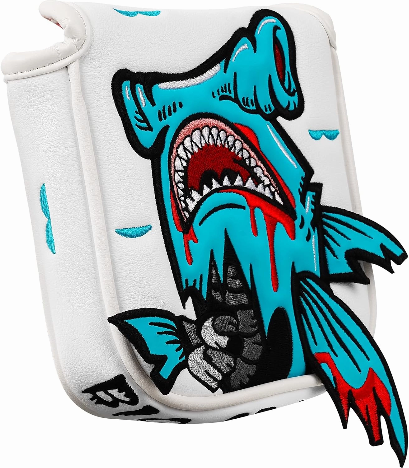 Big Crazy Golf Head Covers, Golf Club Covers Funny, Driver Headcovers, Golf Club Covers, Fairway Woods Head Covers, Hybrids Headcover, Putter Cover with Soft Lining for Golf Gift Hammerhead Sharks