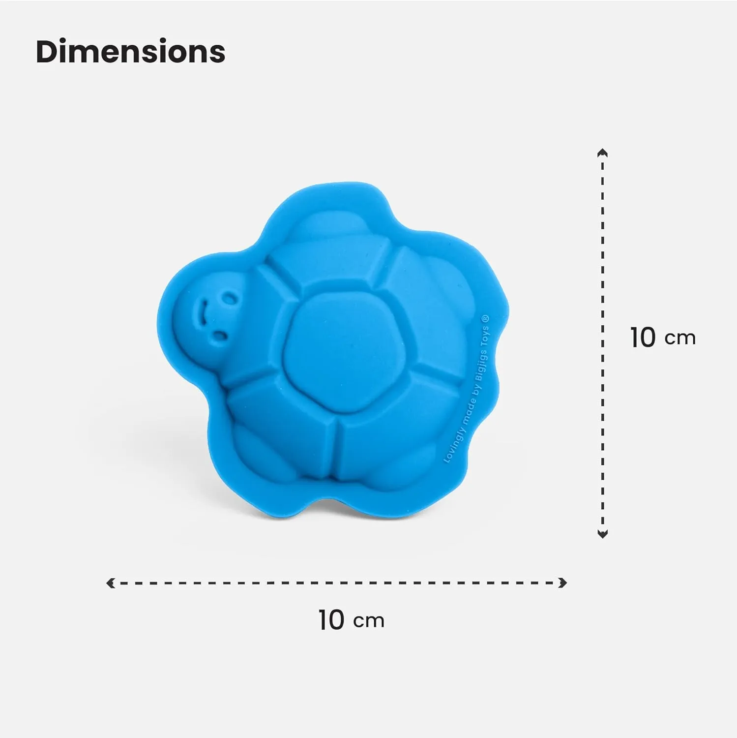Bigjigs Toys Ocean Blue Silicone Sand Moulds - 4 Piece Silicone Beach Toys Set, Eco Friendly Beach Toys, Sustainable Sand and Water Toys, Sand Toys for Toddlers Age 3-5 Years