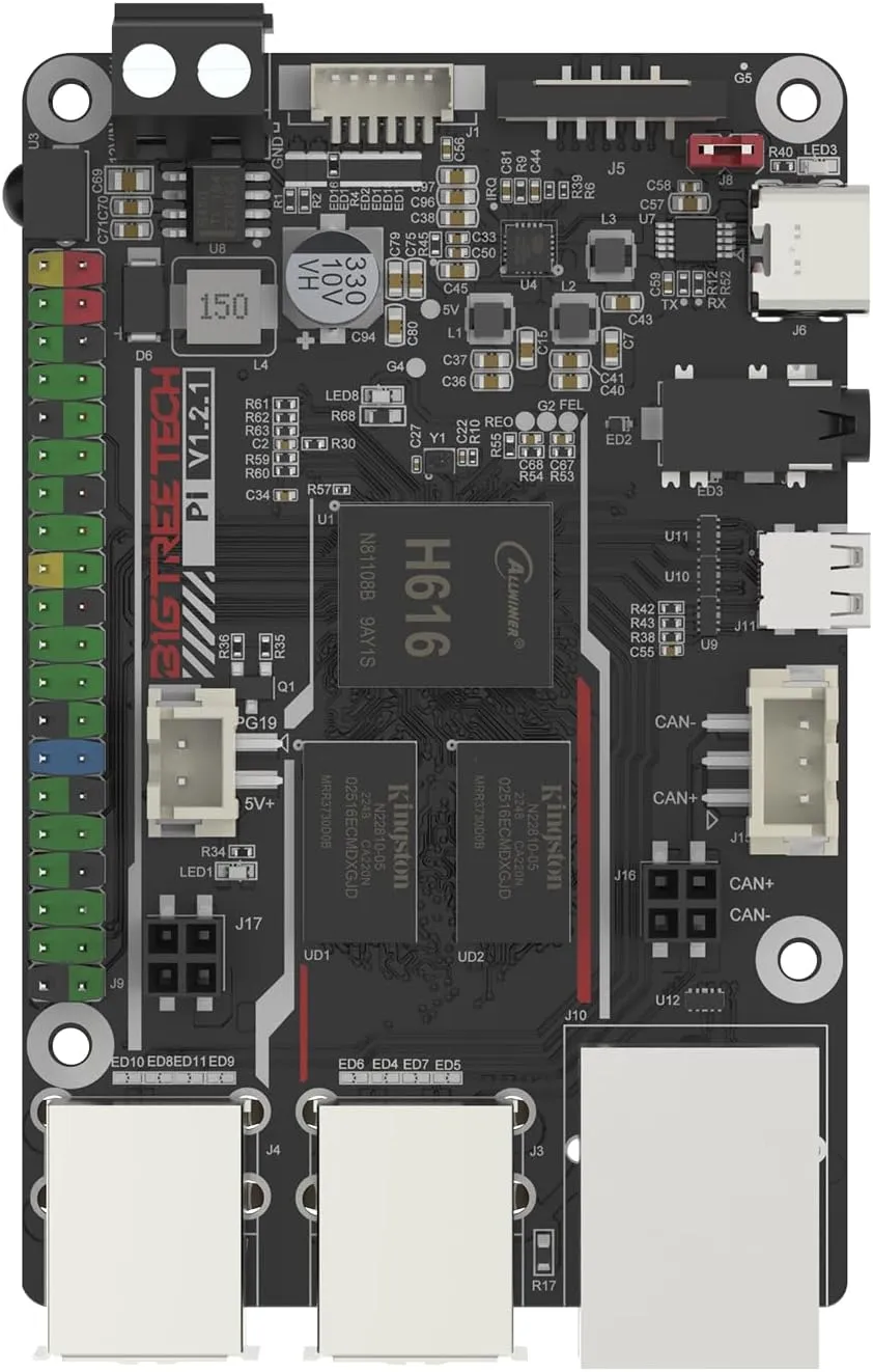 BIGTREETECH Pi Control Board 64bit Quad Core, 1GB DDR3L 40-pin GPIO Compatible with SKR Mini E3 V3.0/Octopus V1.1/Pro, SKR V1.4 Turbo/Kraken/SKR 3 to Run Klipper