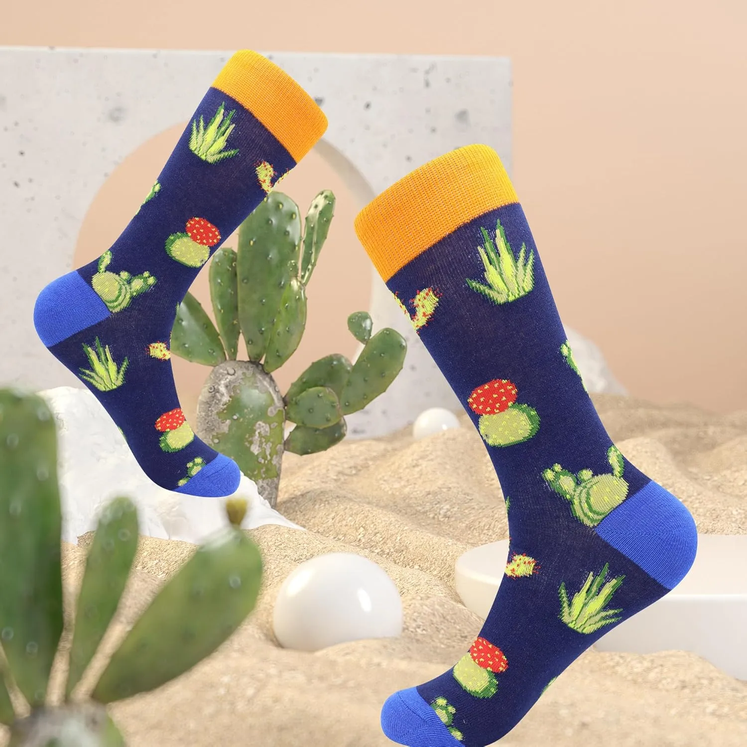 BISOUSOX Dress Socks for Men 9-12 Mens Funny Fun Colorful Crazy Funky Crew Socks Novelty Happy Cotton