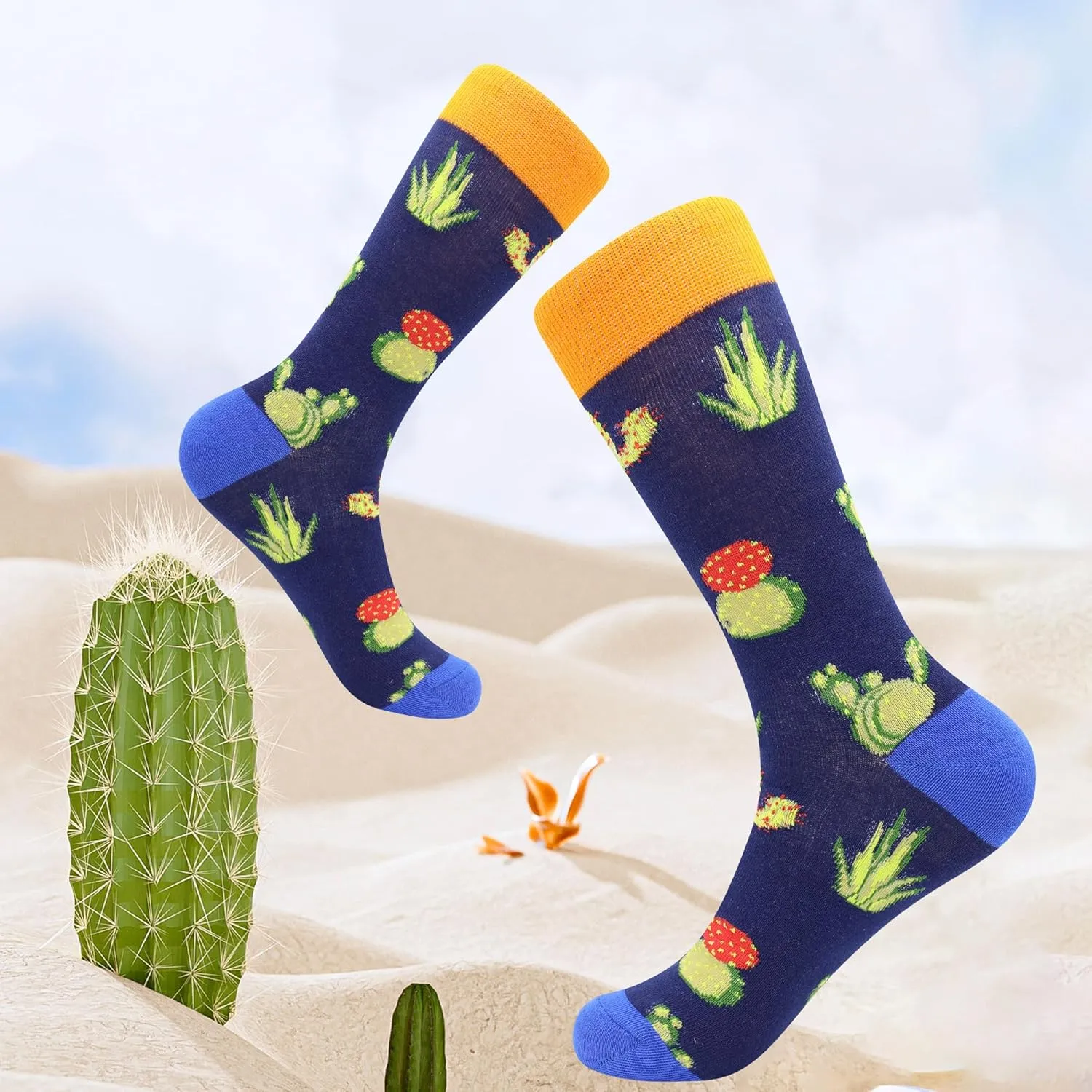 BISOUSOX Dress Socks for Men 9-12 Mens Funny Fun Colorful Crazy Funky Crew Socks Novelty Happy Cotton