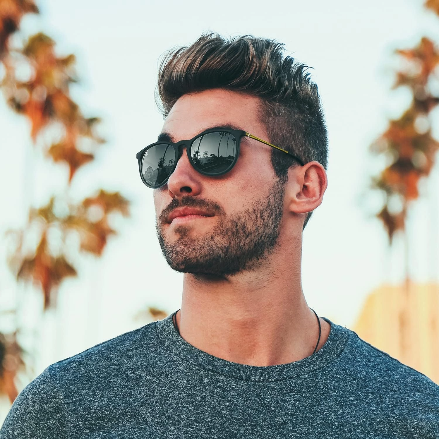 Blenders Eyewear North Park – Polarized Sunglasses – Classic Shape, Mixed Metal Frame – 100% UV Protection – For Men & Women