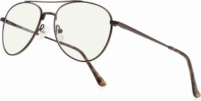 Blue Light Aviator Reading Glasses for men Women Metal Frame Spring Temple Computer Glasses