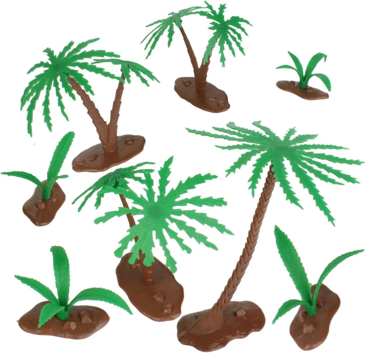 BMC Classic Marx Palm Trees & Jungle Ferns - 8pc Plastic Playset Accessories