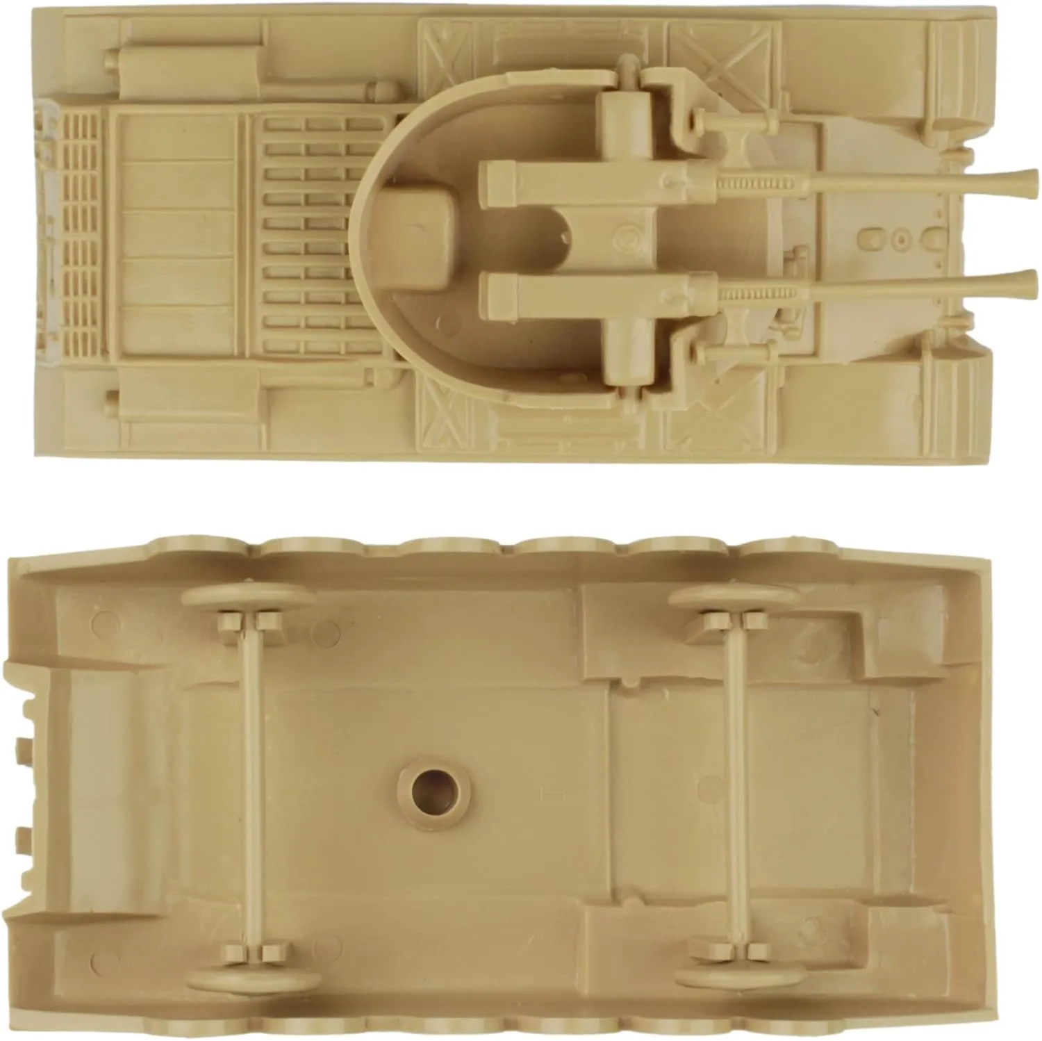 BMC Classic Payton Anti-Aircraft Tanks - 4pc Tan Green Plastic Army Men Vehicles