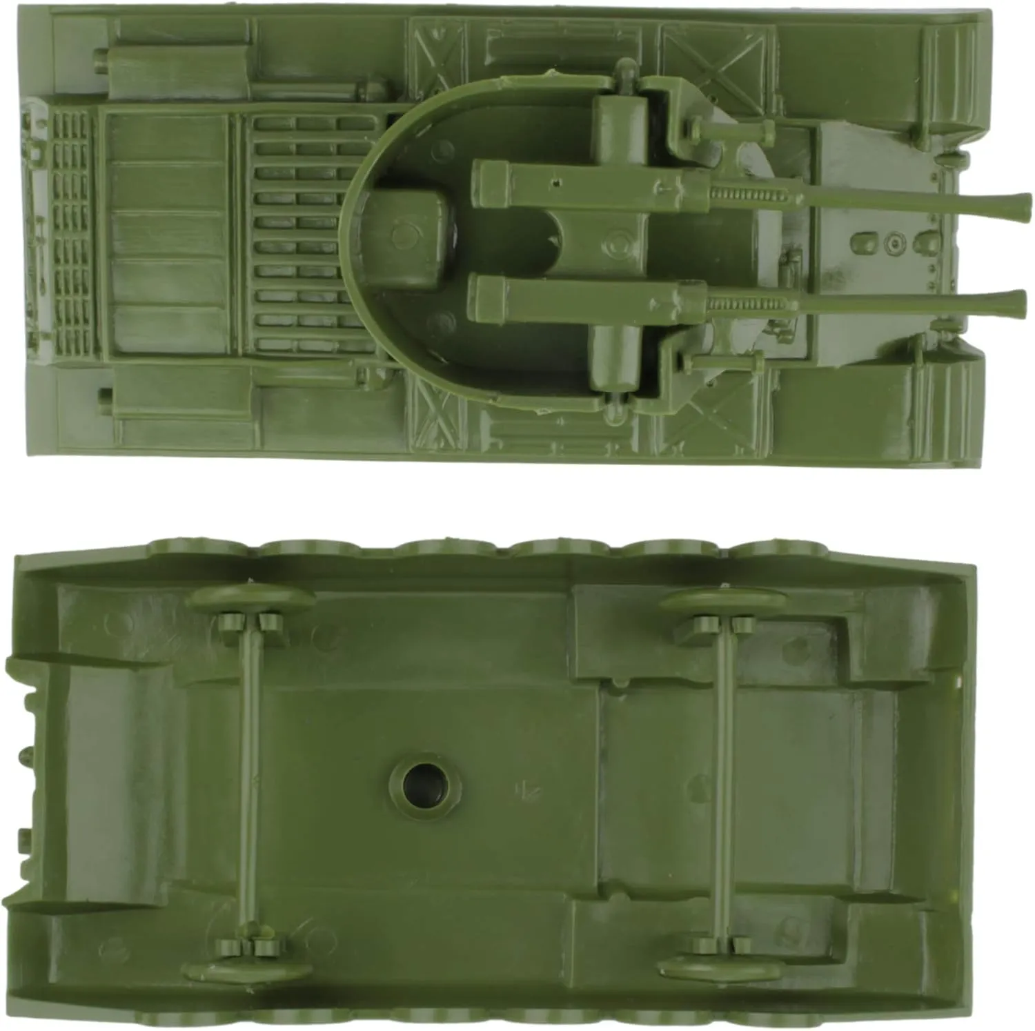 BMC Classic Payton Anti-Aircraft Tanks - 4pc Tan Green Plastic Army Men Vehicles