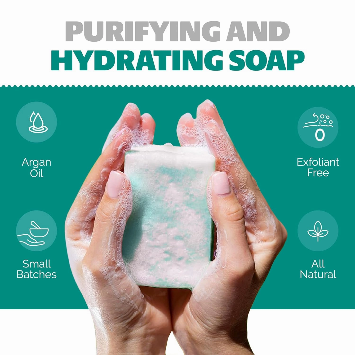 BOOTLEG BATH- Fresh Citrus and Muddled Mint with French Clay and Argan Oil, Natural Moisturizing Body Soap, Handcrafted in USA for Men and Women, Eco Friendly, 4.4 oz Each Bar
