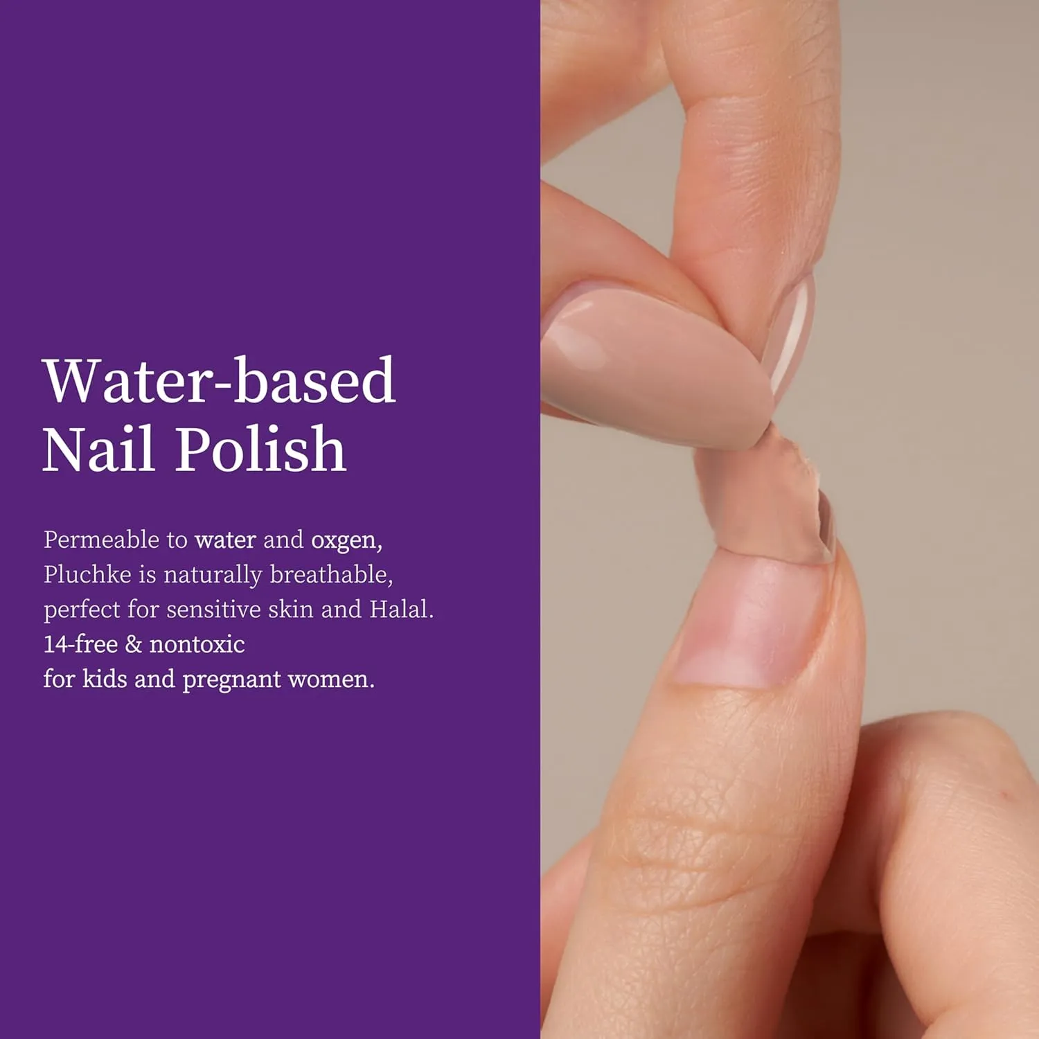 Breathable Halal Vegan Nail Polish – Water-Based 3pc Set (Mint   Cookie&Cream   Clear Top Coat) | Non-Toxic, Eco-Friendly, 0.51 fl oz
