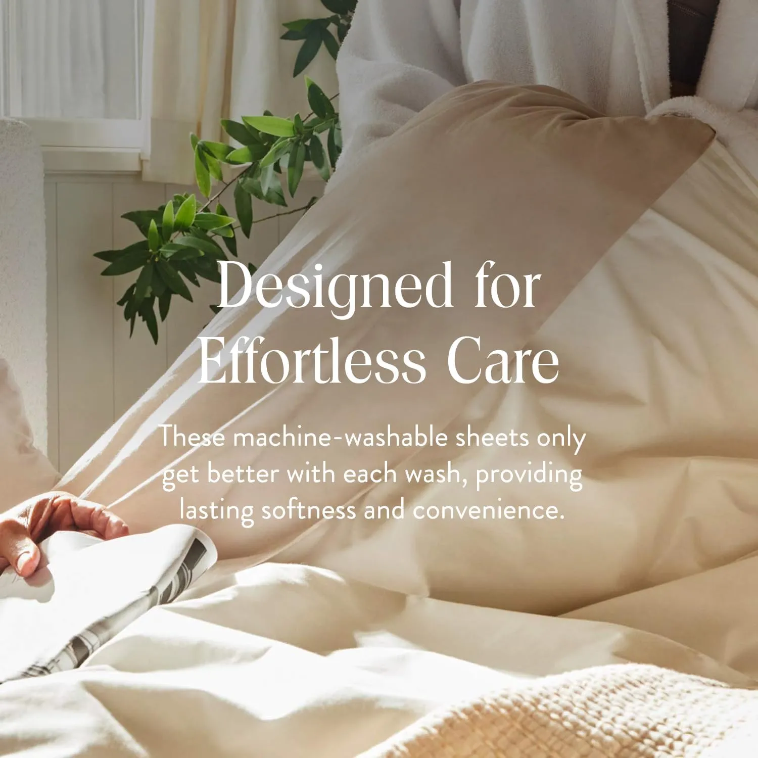 Brooklinen Luxury Sateen King Size 4 Piece Sheet Set in Pebble - 100% Cotton Sateen Sheets - 1 Fitted Sheet, 1 Flat Sheet, 2 Pillowcases