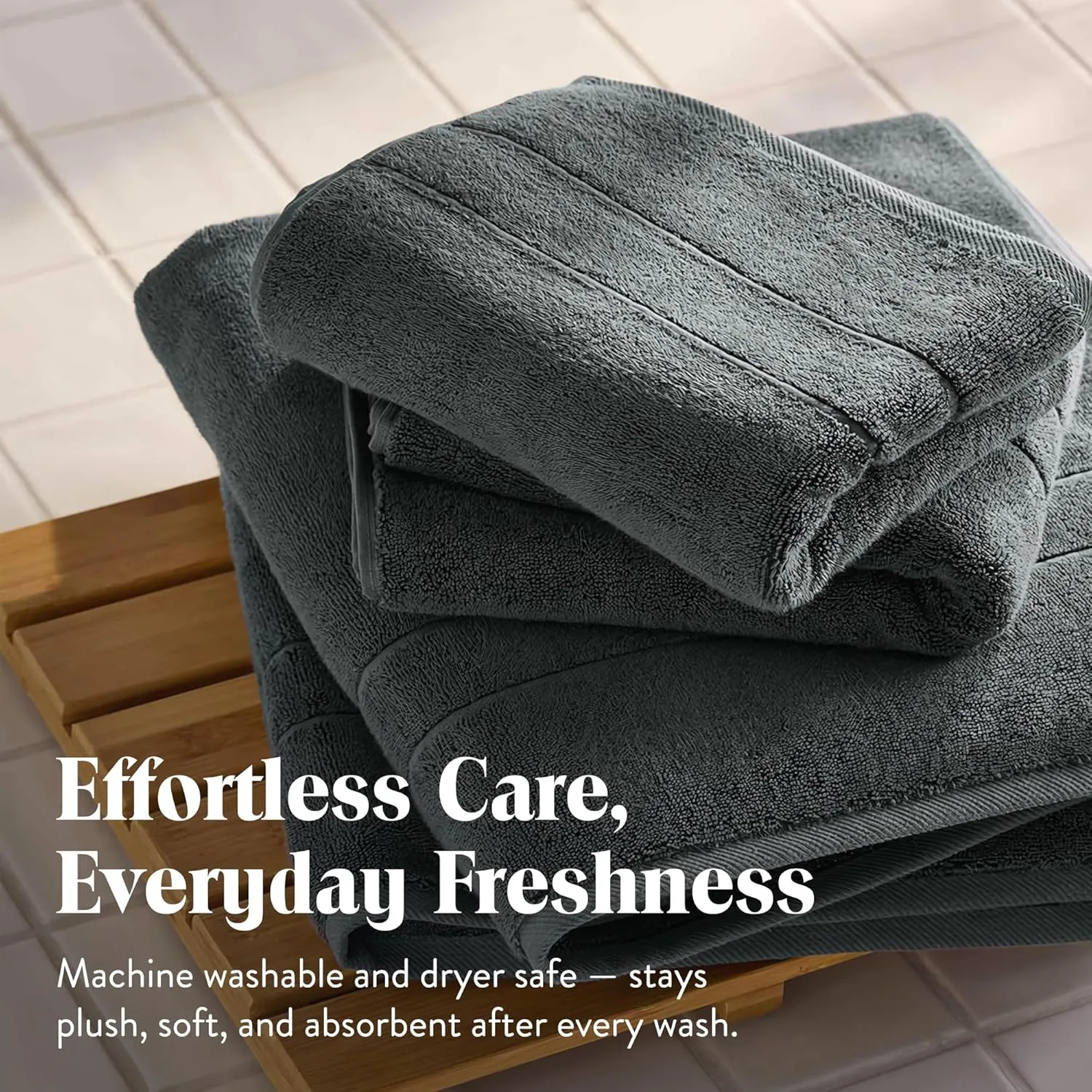 Brooklinen Super-Plush Turkish Cotton Bath Sheets Set of 2 Cotton, 820 GSM, Highly Absorbent, Machine Washable, Perfect for Home & Bathroom (40" x 65", Slate Grey)