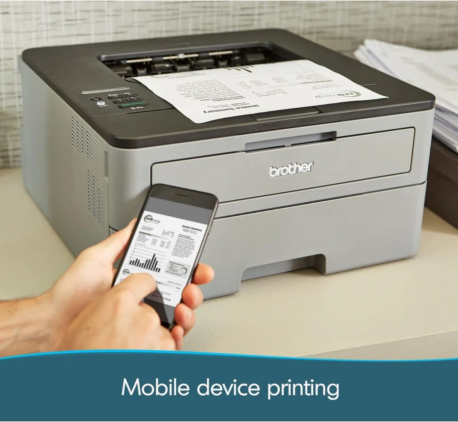 Brother Compact Monochrome Laser Printer, HL-L2350DW, Wireless Printing, Duplex Two-Sided Printing, Includes 4 Month Refresh Subscription Trial and Amazon Dash Replenishment Ready