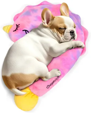 BurgeonNest Small Dog Calming Pillow for Dogs and Cats, Fluffy Soft Colorful Sleep Bolster Cozy Pet Bed Pillow, Great Present for Senior Pup Puppy Kitten, Washable, M