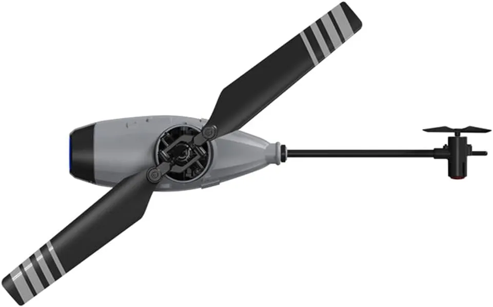 C127AI RC Helicopter with 1080P Camera, 2.4G 4CH Brushless Single-Rotor Scout Drone with Optical Flow & Altitude Hold for AI Tracking