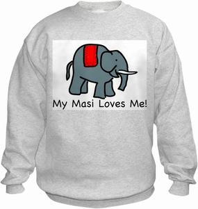 CafePress Masi Loves Me Kids Sweatshirt Kids Sweatshirt, Youth Crew Neck Sweatshirt