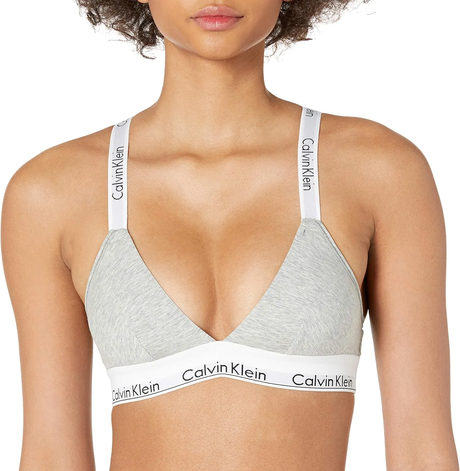 Calvin Klein Women's Modern Cotton Unlined Triangle Crossback Bralette