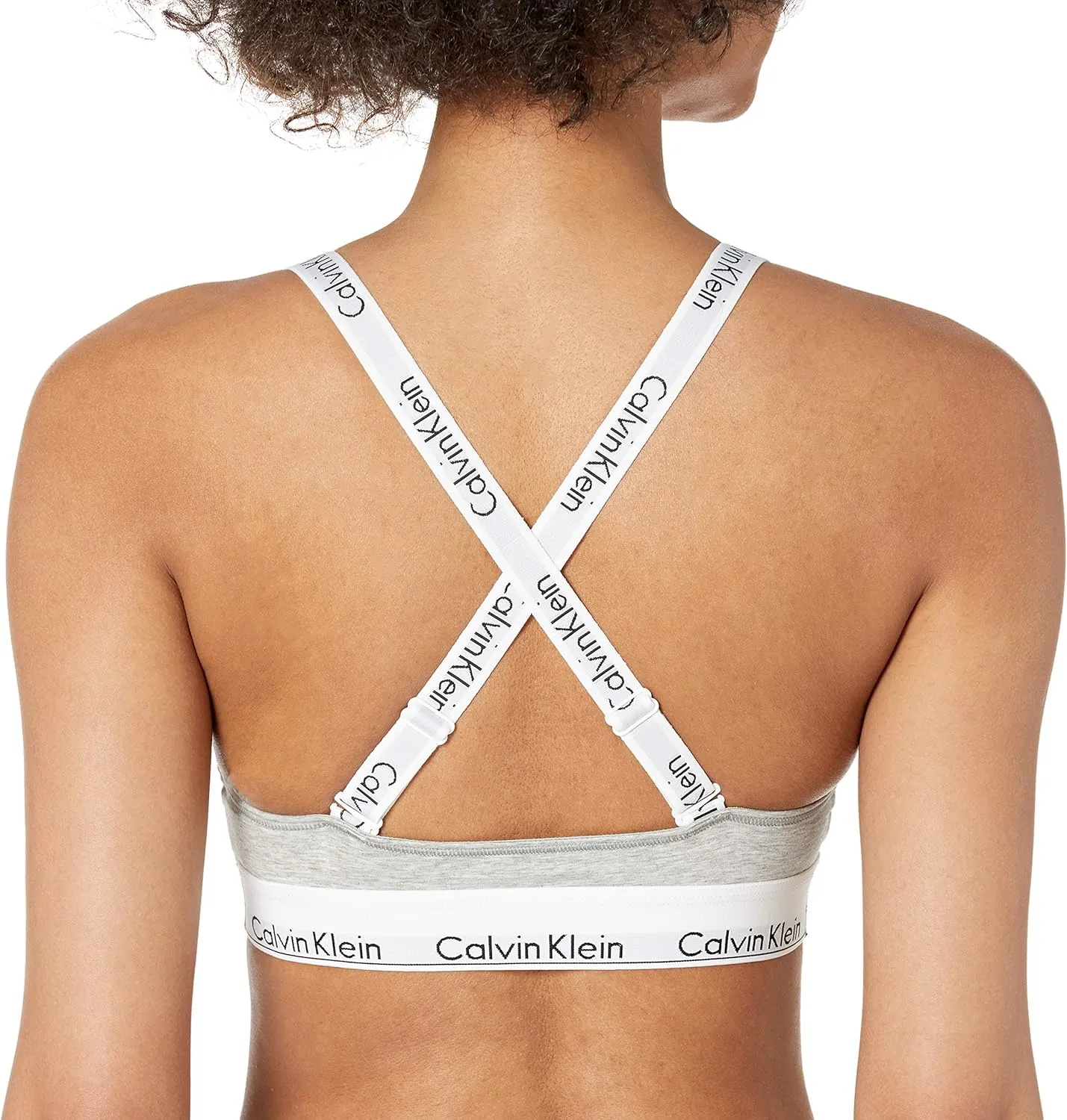 Calvin Klein Women's Modern Cotton Unlined Triangle Crossback Bralette