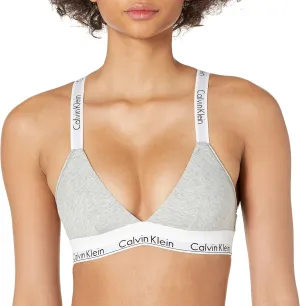 Calvin Klein Women's Modern Cotton Unlined Triangle Crossback Bralette