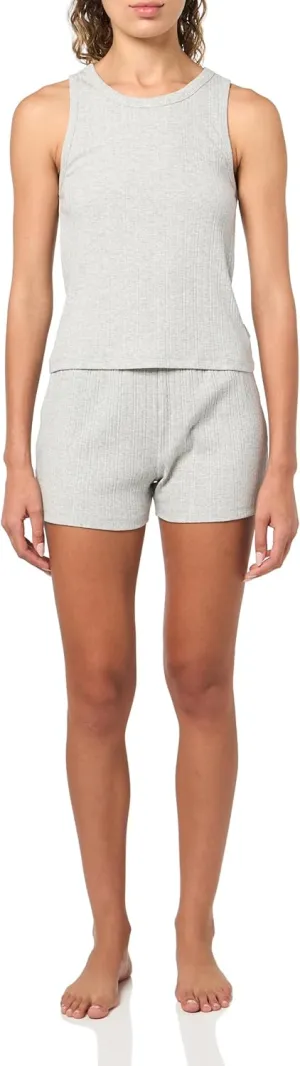 Calvin Klein womens Refined Rib Tank Short Set