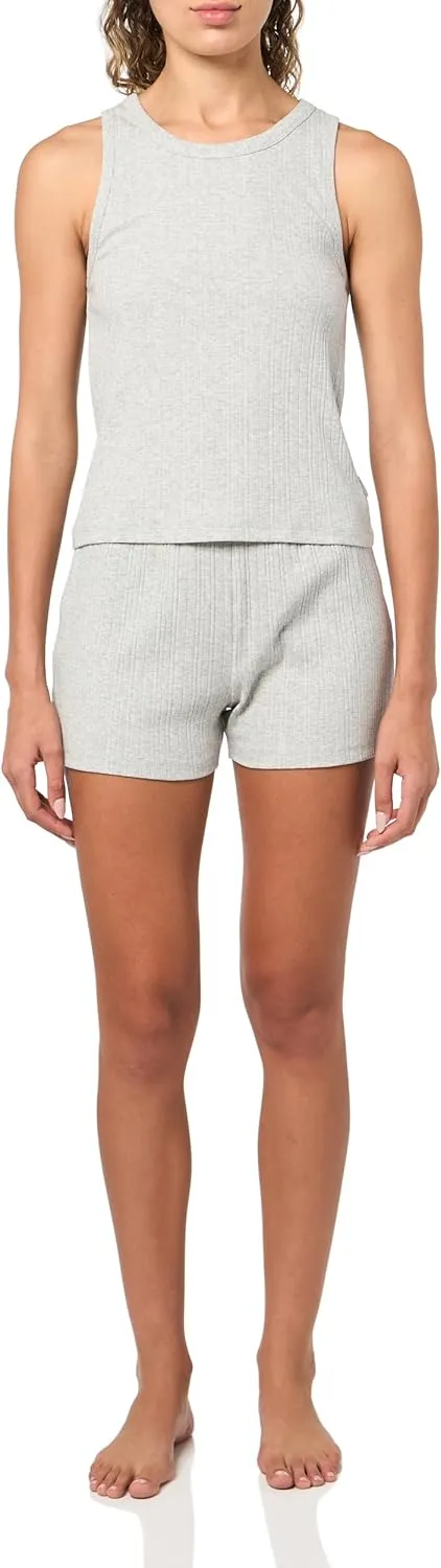 Calvin Klein womens Refined Rib Tank Short Set
